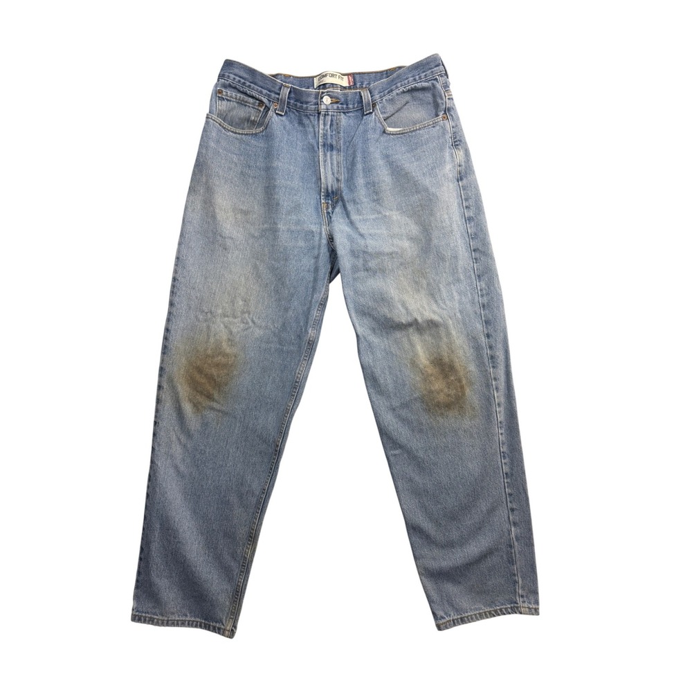 Levis 560 Comfort Fit Jeans Mens 38x32 Light Wash Tapered Leg Vintage Y2K Denim